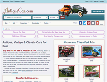 Tablet Screenshot of antiquecar.com